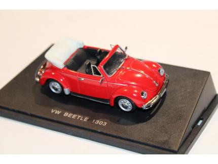 VW BEETLE 1303 CONVERTIBLE ROUGE UH 1/43°