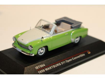 WARTBURG 311 DECAPOTABLE BICOLORE BLANC VERT IST MODELS 1/43°