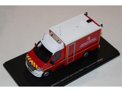 RENAULT MASTER 2019 WAS VSAV SDIS 77 SEINE-ET-MARNE ALERTE 1/43°