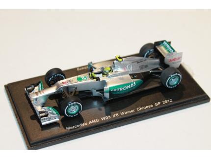 MERCEDES AMG W03 ROSBERG WIN CHINA GP 2012 SPARK 1/43°