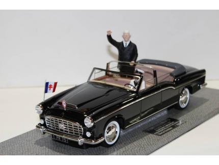 CITROEN 15-6 H LANDAULET CHAPRON 1956 "PRESIDENTIELLE" AVEC 2 FIGURINES "CHARLES DE GAULLE ET CHAUFFEUR" - PANTHEON 1/18