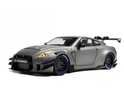 Nissan GT-R R35 W Liberty Walk Body Kit 2.0 argent Solido 1/18