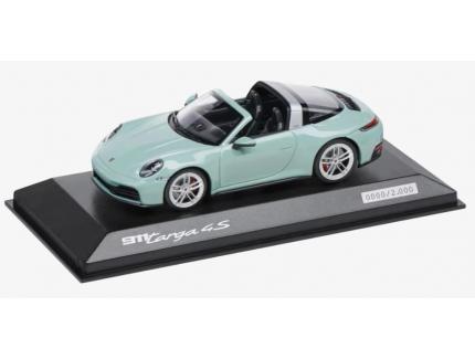 Porsche 911 Targa 4S gris-bleu Spark 1/43