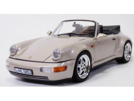 Porsche 911 Turbo Look Cabriolet 1992 Argent Zermatt métallisé norev 1/18