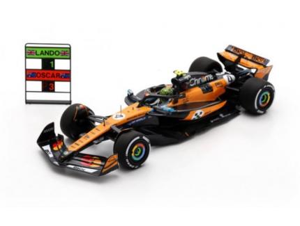 MCLAREN MCL39 N°4 McLaren Formula 1 Team Vainqueur GP Monaco 2025 Lando Norris Spark 1/43