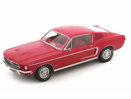 FORD MUSTANG GT FASTBACK RED 1968 KKSCALE 1/18