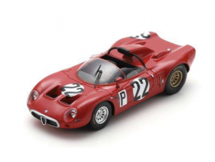 ALFA ROMEO T33 NO.22 5TH 1000KM NÜRBURGRING 1967 R. BUSSINELLO - T. ZECCOLI - A. DE ADAMICH - N. GALLI SPARK 1/43