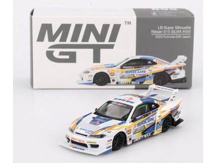 Nissan LB-Super Silhouette S15 SILVIA #555 2023 Formula Drift Japan MINI GT 1/64