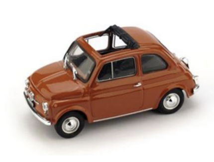 Fiat 500F Tetto Aperto Open 1965 Rosso Corallo Chiaro BRUMM 1/43°