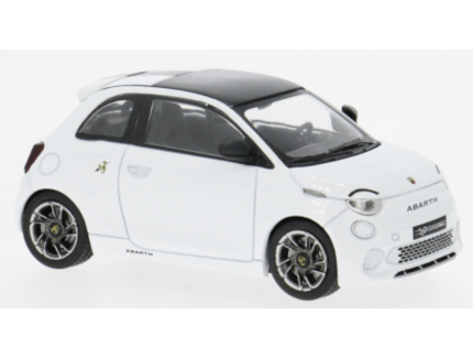 Fiat 500e Abarth blanc IXO 1/43