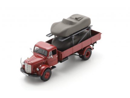 MERCEDES-BENZ L3500 "Porsche-Renndienst" with Porsche 718 RS 1/43 SCHUCO