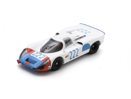 PORSCHE 907 NO.222 4TH TARGA FLORIO 1968 H. HERRMANN - J. NEERPASCH SPARK 1/43
