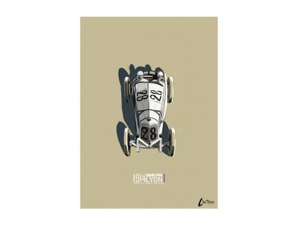 AFFICHE GP DE FRANCE "VAINQUEUR 1914" L'AT'LIER CREATIONS