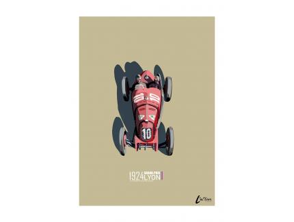 AFFICHE GP DE FRANCE "WINNER 1924" L'AT'LIER CREATIONS