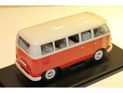 VW COMBI T1 VITRE ORANGE 1963 WELLY 1/18°
