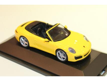 PORSCHE 911 CARRERA CAB JAUNE HERPA 1/43°