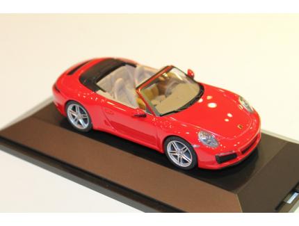 PORSCHE 911 CARRERA 4 CAB ROUGE HERPA 1/43°