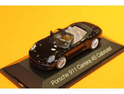 PORSCHE 911 CARRERA 4S CAB NOIR HERPA 1/43°