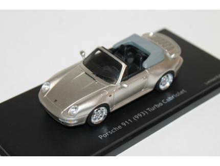 PORSCHE 993 TURBO CABRIOLET ARGENT 1996 SCHUCO 1/43°