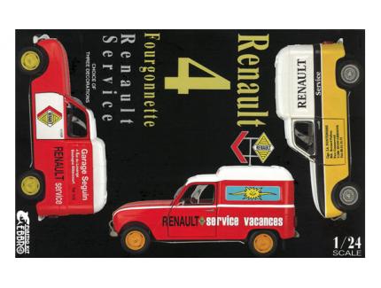 RENAULT 4 FOURGONNETTE "RENAULT SERVICE" EBBRO 1/24°