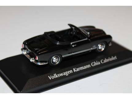 VOLKSWAGEN KARMMANN GHIA CABRIOLET NOIR 1955 MAXICHAMPS 1/43°