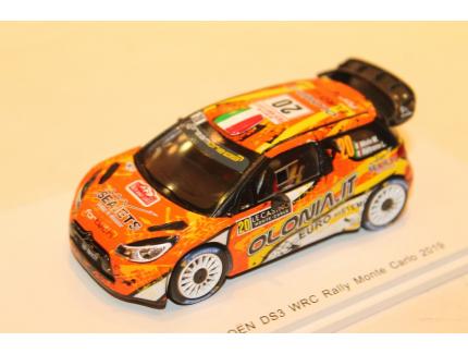 CITROËN DS3 WRC N°20 RALLY MONTE CARLO 2019 SPARK 1/43°