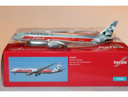 BOEING 787-9 DREAMLINER ETIHAD HERPA 1/500