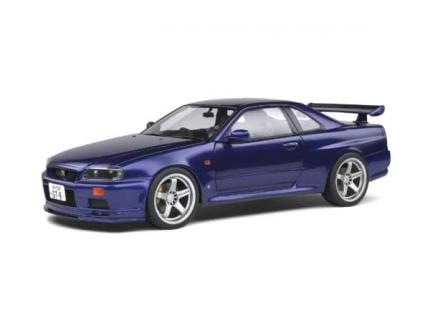 NISSAN SKYLINE GT-R R34 MIDNIGHT PURPLE 1999 SOLIDO 1/18°