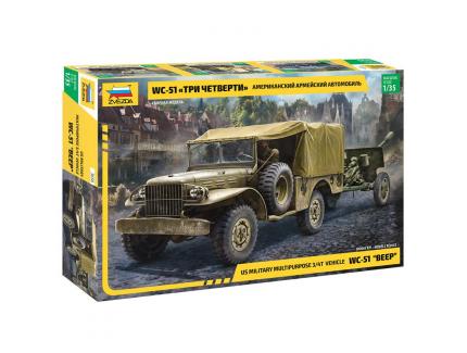 US MILITARY MULTPURPOSE 3/4T VEHICLE WC-51 ZVEZDA 1/35°