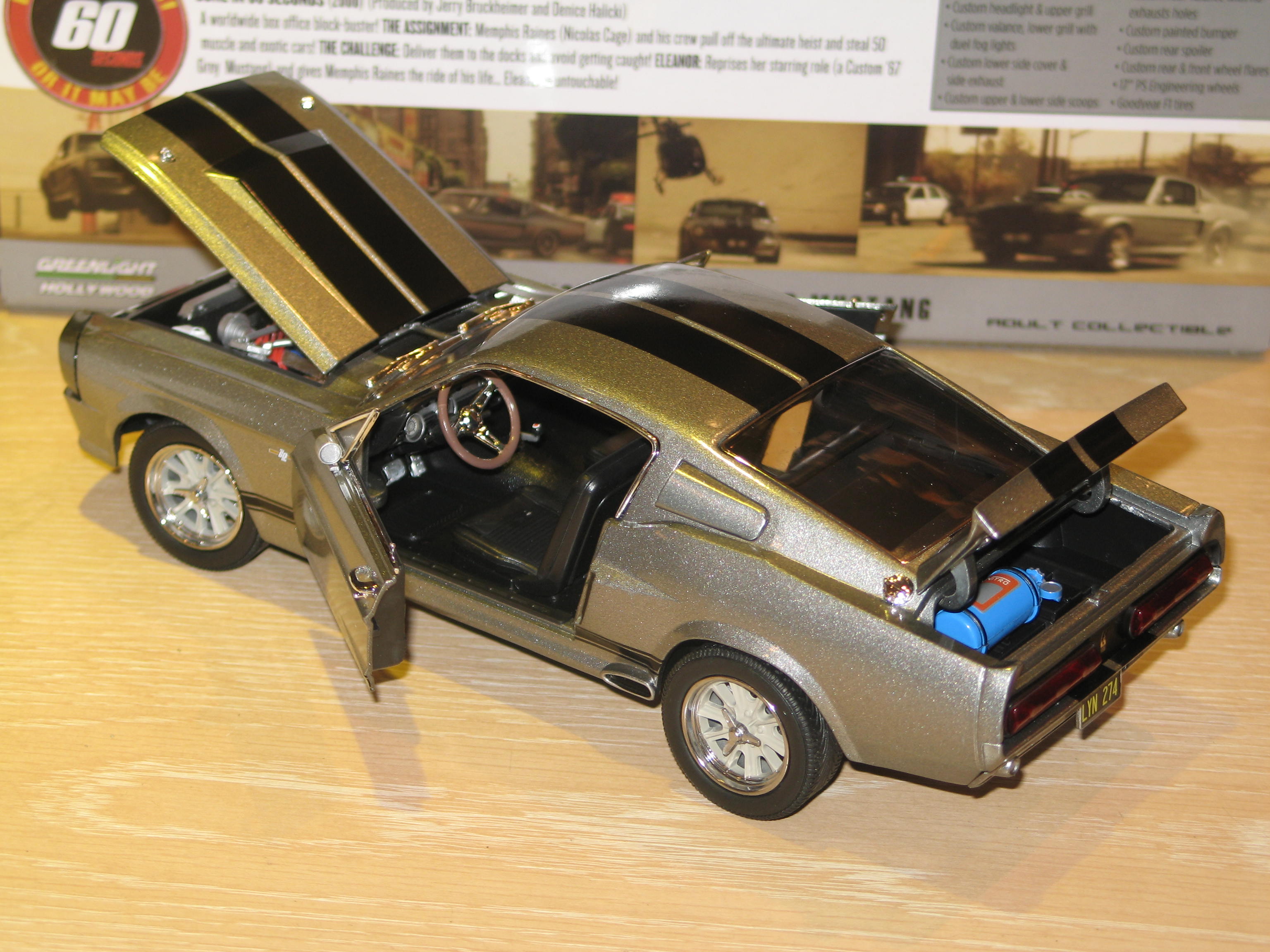 FORD MUSTANG SHELBY 500 ELEANOR 1967 GREENLIGHT 1/18°