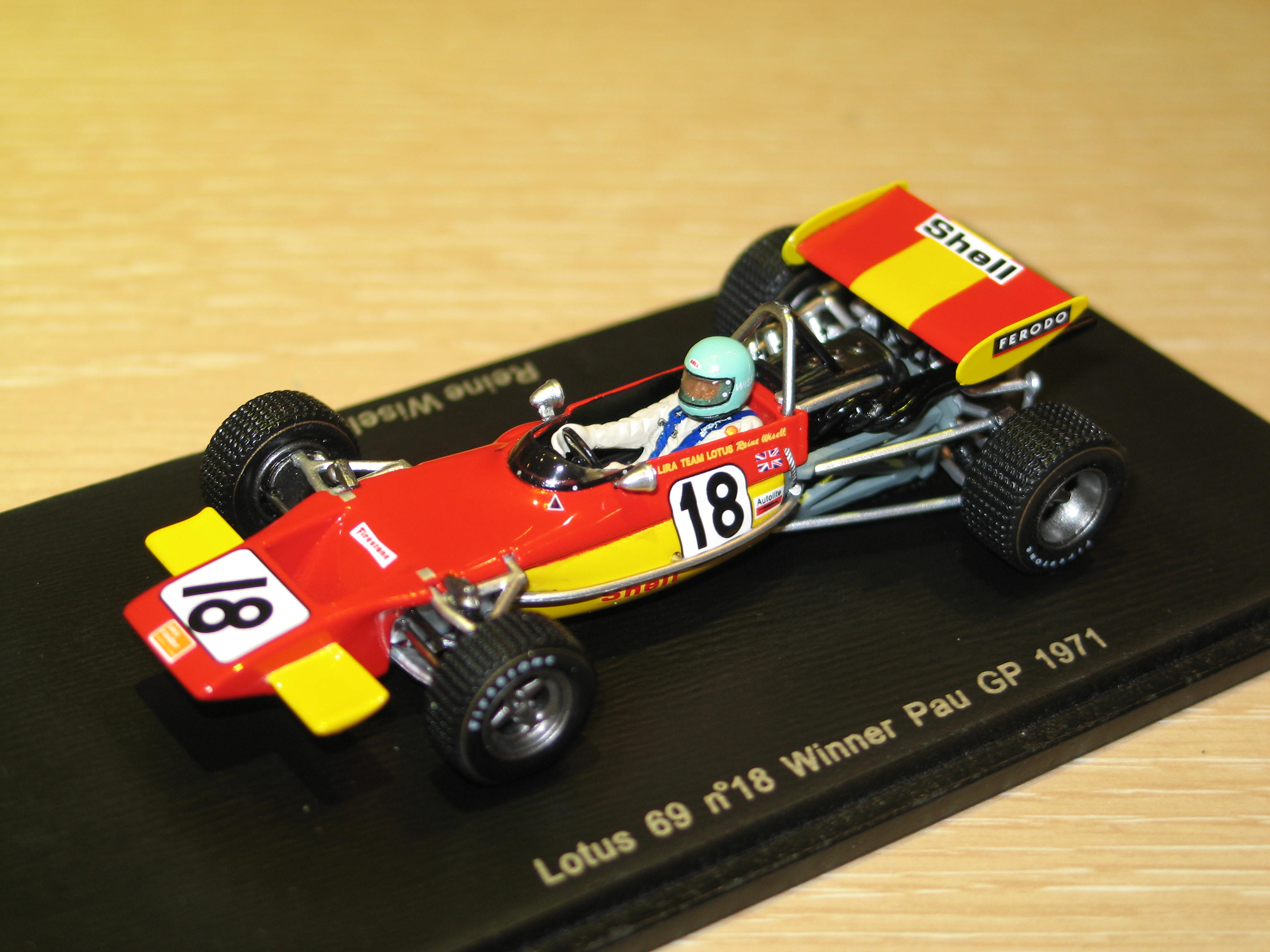 □スパークモデル 1/43 1971 ロータス69 #18 R.ウィセル ポーGP