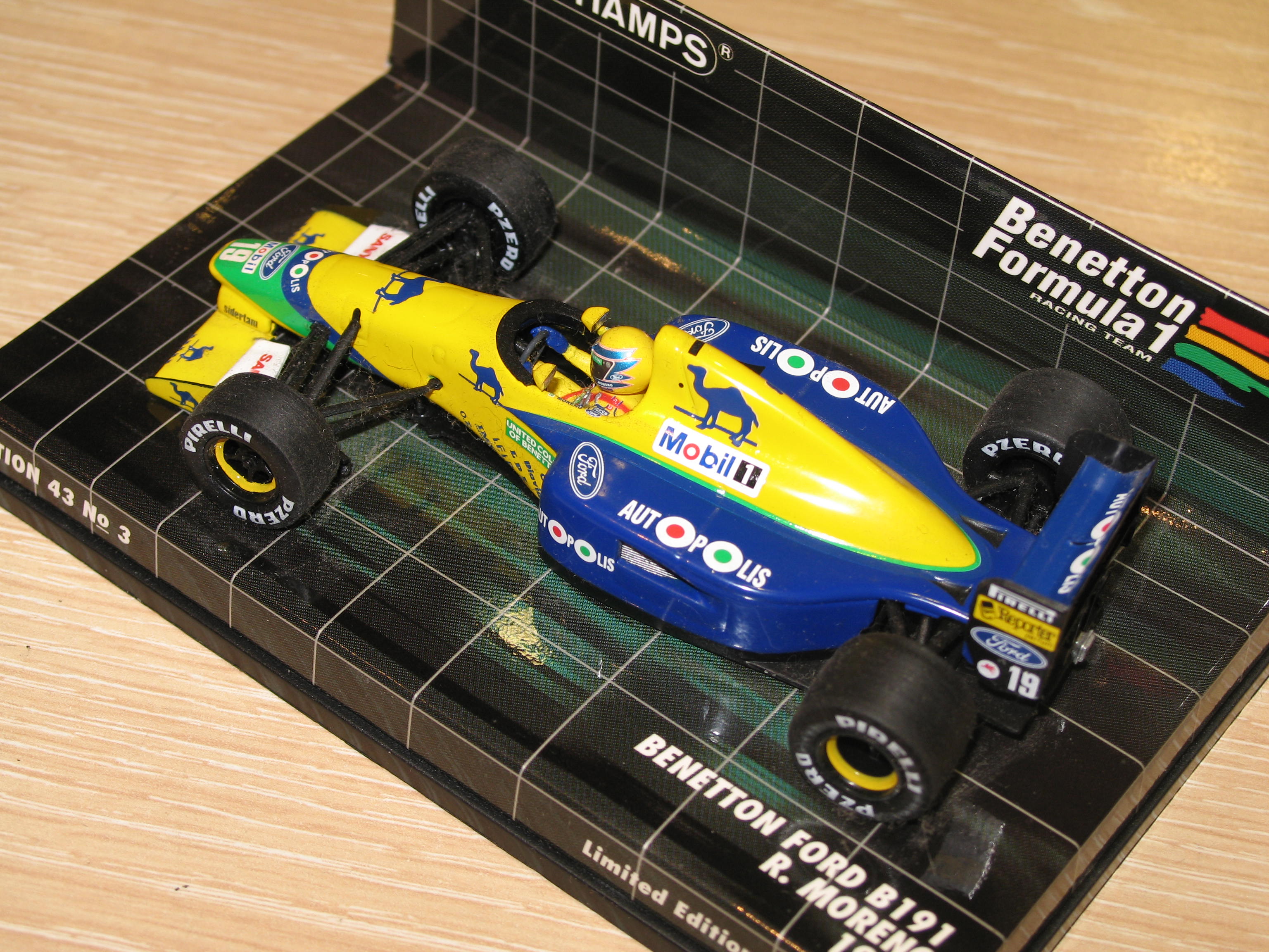 BENETTON B191 MORENO 1991 MINICHAMPS 1/43°