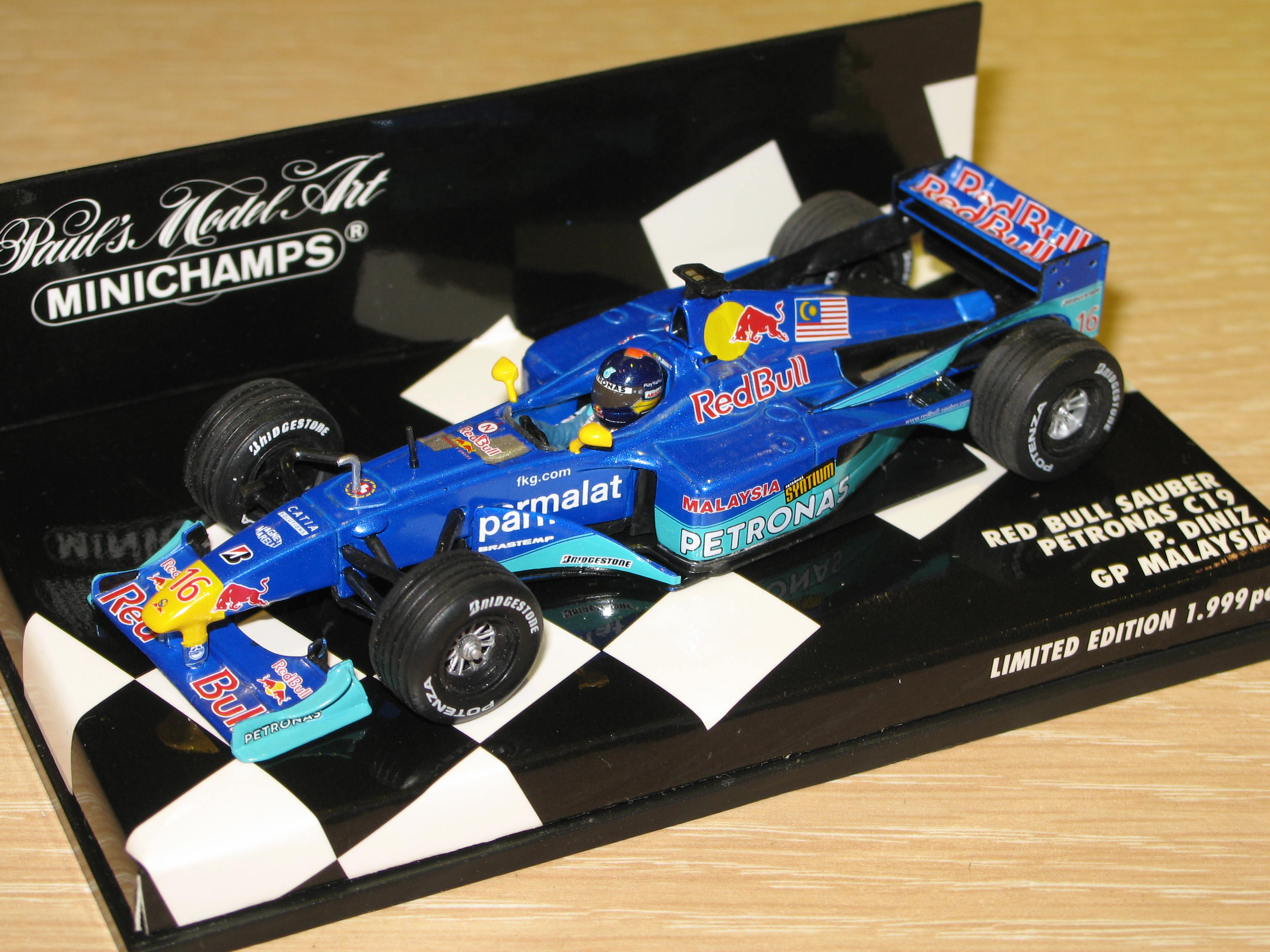 SAUBER C19 P.DINIZ GP MALAYSA 2000 MINICHAMPS 1/43°