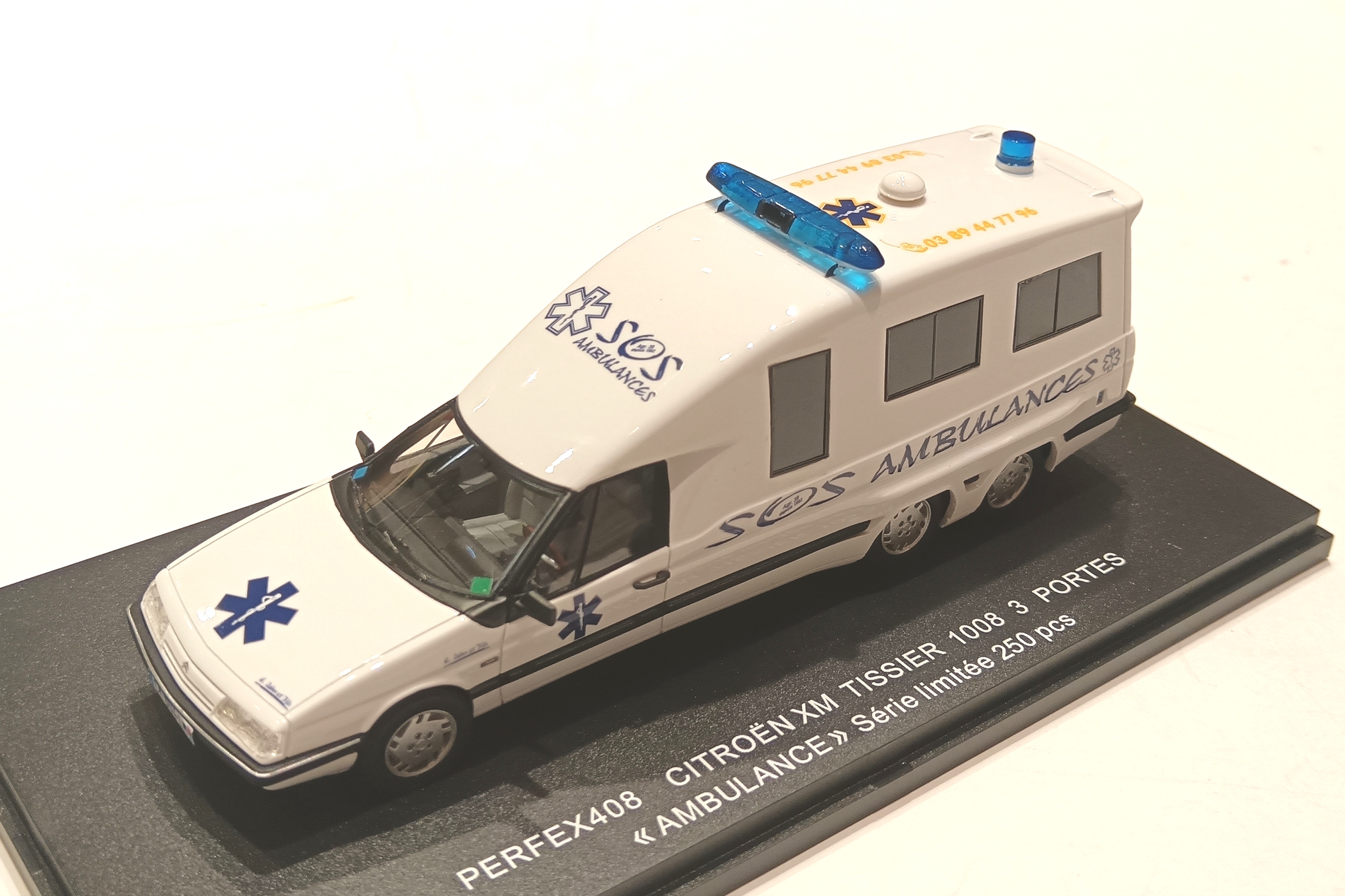 CITROEN XM TISSIER 1008 SOS AMBULANCES PERFEX 1/43°