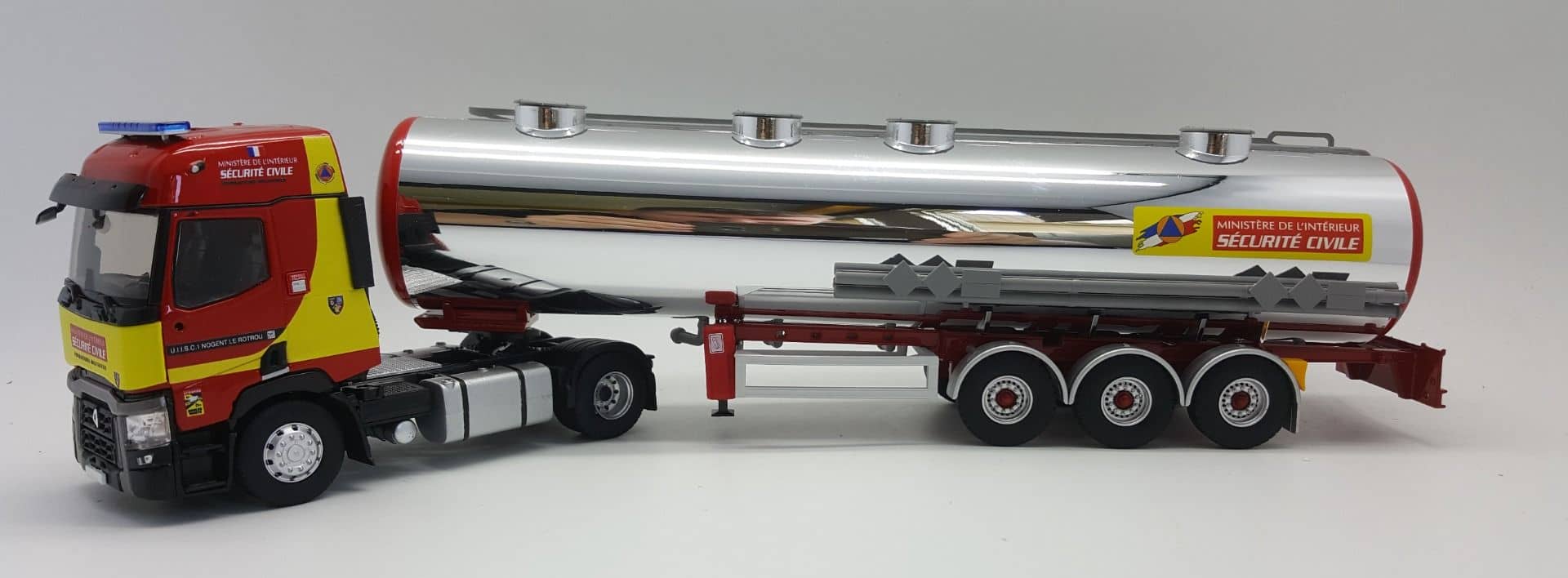 Miniature Remorque Tautliner Sécurité Civile Renault T460 - Eligor, Neuve