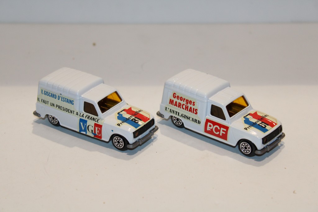 DUO RENAULT 4L F PRESIDENTIELLES 1981 VGE-MARCHAIS NOREV 1/43°