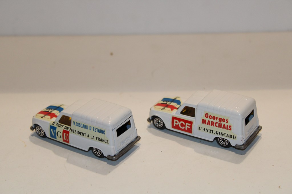 DUO RENAULT 4L F PRESIDENTIELLES 1981 VGE-MARCHAIS NOREV 1/43°