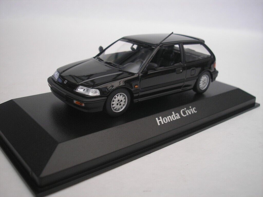 HONDA CIVIC BLACK 1990 MAXICHAMPS 1/43°