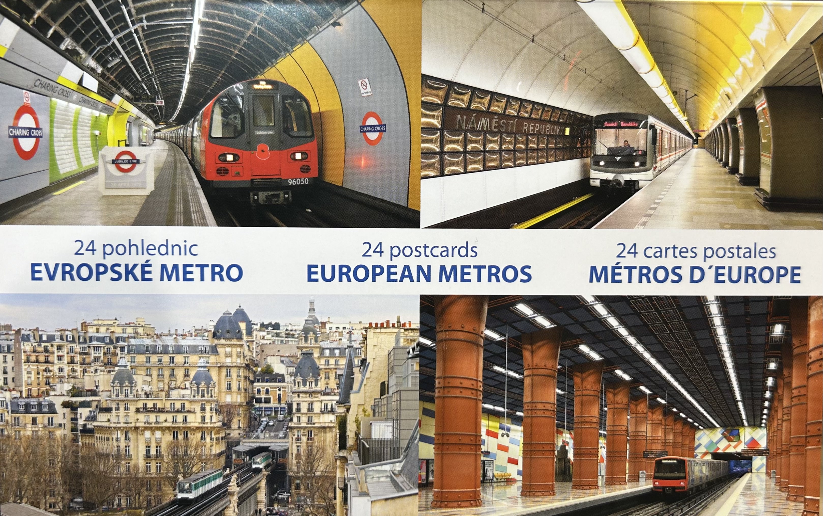 24 POSTCARDS EUROPEAN METROS