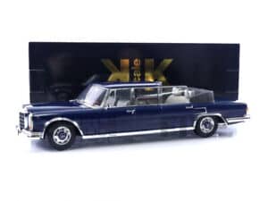 MERCEDES 600 W100 LANDAULET découvrable Bleu 1964 au 1/18 KK-Scale