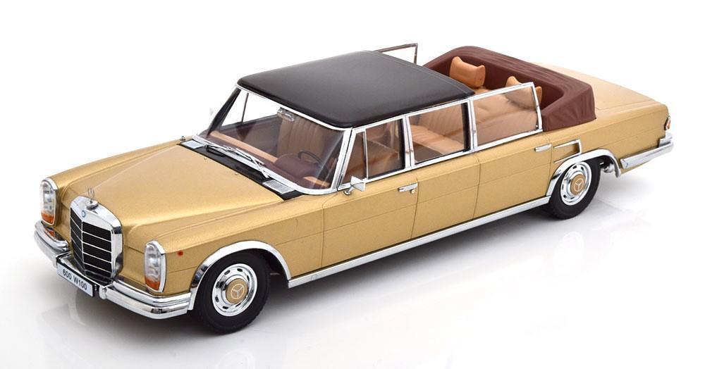 MERCEDES 600 W100 LANDAULET GOLD KKSCALE 1/18°