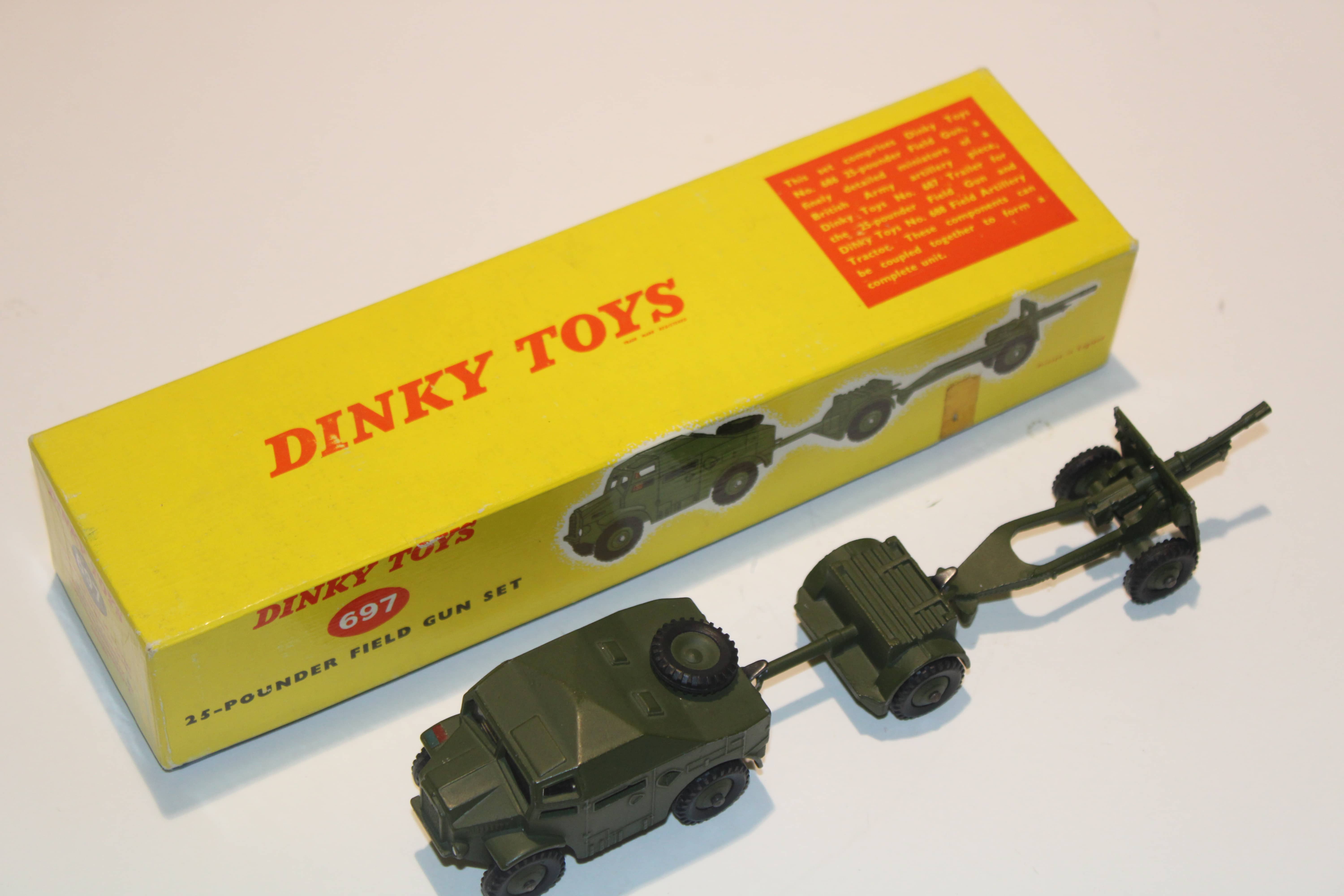 25-POUNDER FIELD GUN SET 1960 DINKY TOYS 1/55°