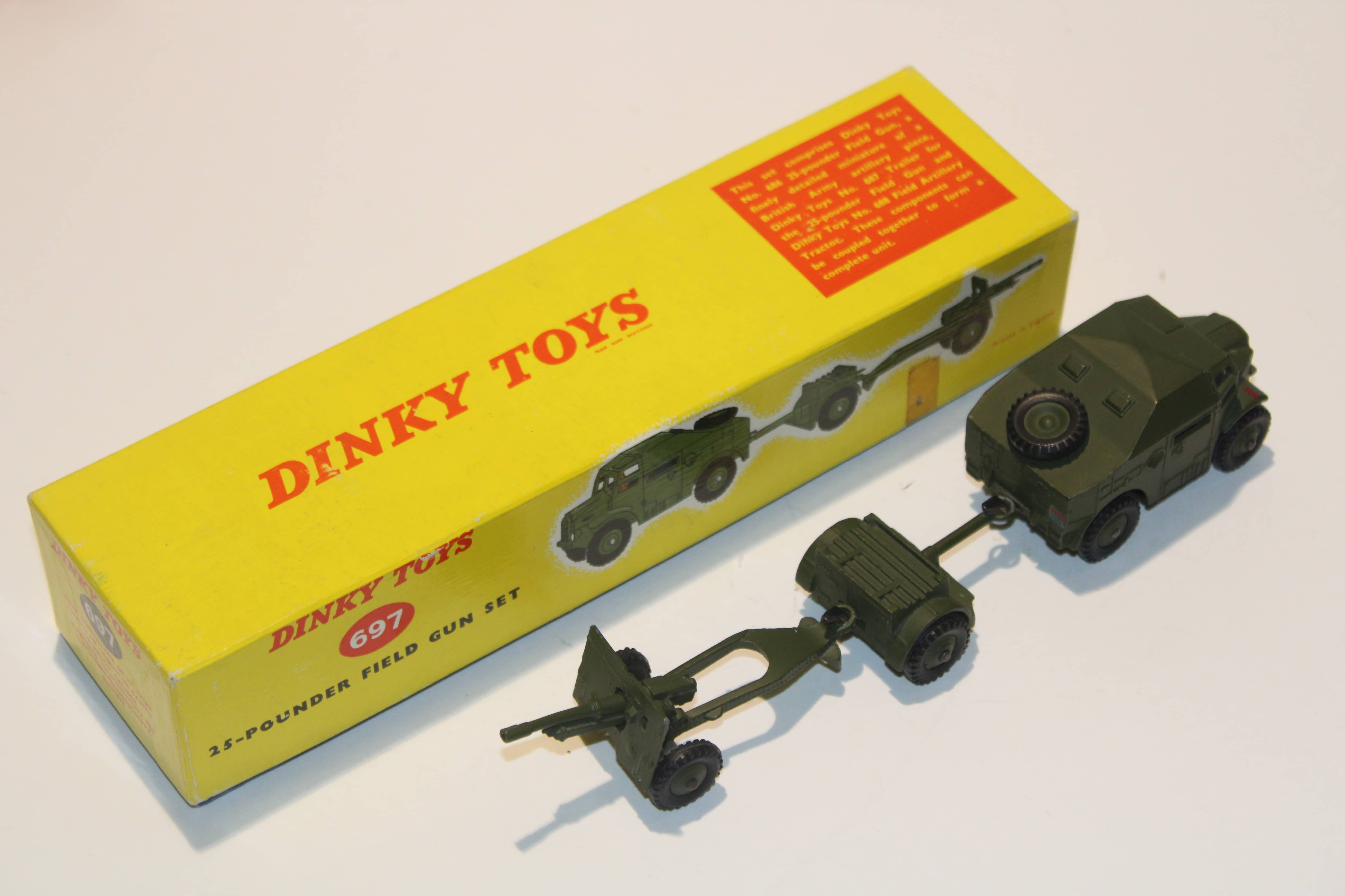 25-POUNDER FIELD GUN SET 1960 DINKY TOYS 1/55°