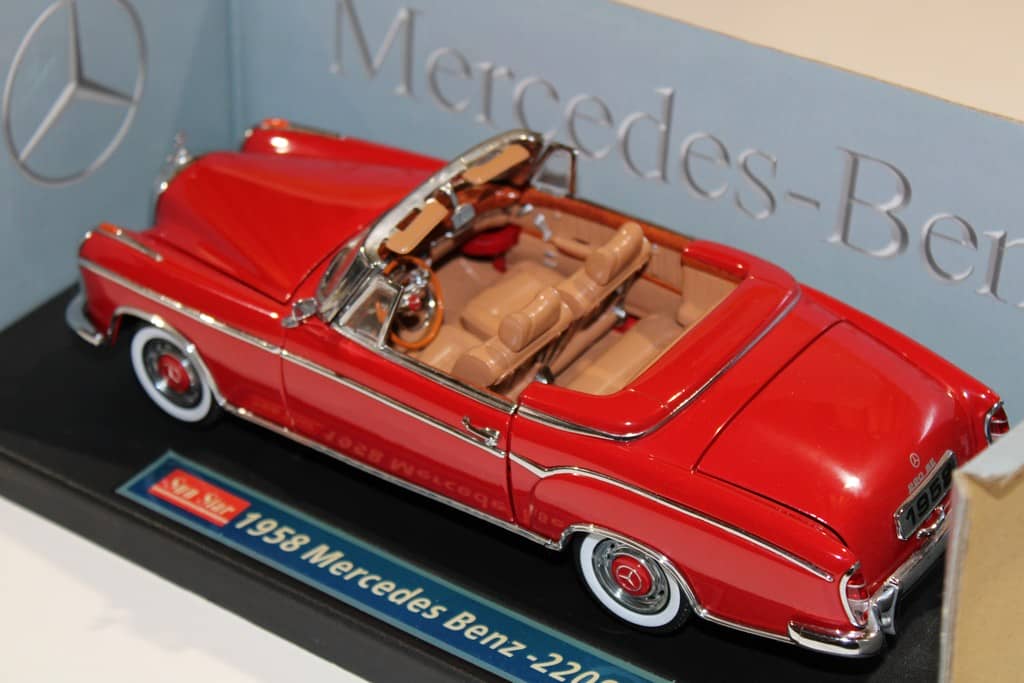Mercedes 220 SE Convertible 1958 Sunstar 1/18 – Collection Gris Métal