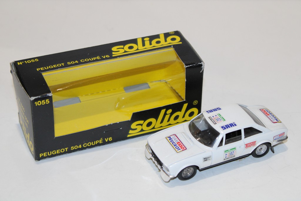 PEUGEOT 504 COUPE V6 SAFARI RALLYE COTE D'IVOIRE 1978 SOLIDO 1/43°