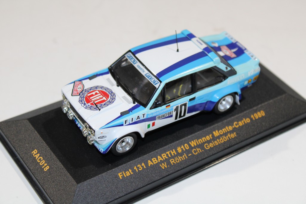 FIAT 131 ABARTH #10 W.ROHRL - CH.GEISTDORFER WINNER RALLY MONTE CARLO 1980 IXO 1/43°