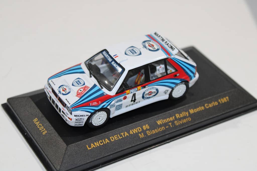 Lancia Delta Integrale IXO 1/43 - Vainqueur Monte-Carlo 1989 - Biasion - Ref SCR002