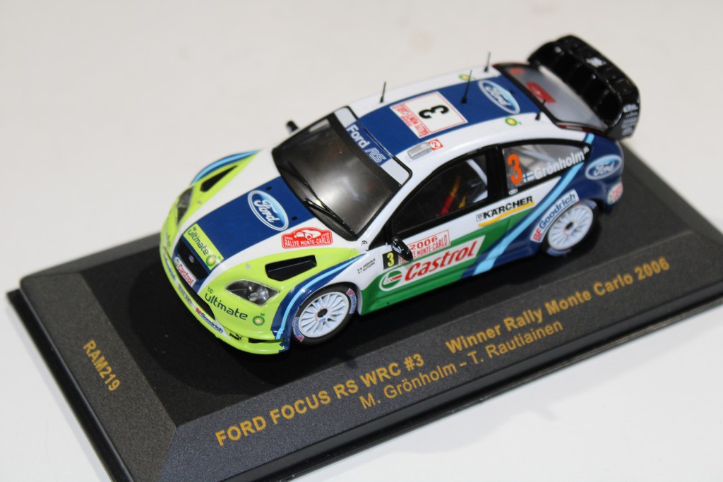 FORD FOCUS RS WRC #3 M.GRONHOLM - T.RAUTIAINEN WINNER RALLY MONTE CARLO 2006 IXO 1/43°