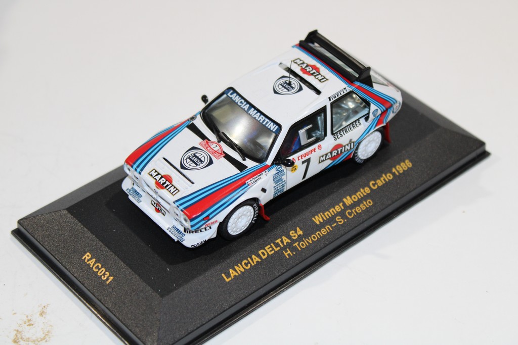 LANCIA DELTA S4 #7 H.TOIVONEN - S.CRESTO WINNER RALLY MONTE CARLO 1986 IXO 1/43°