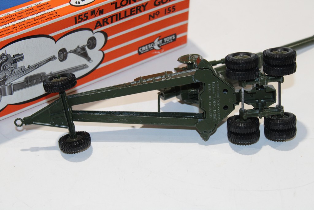 CANON 155 M/M "LONG TOM" 1960 CRESCENT TOYS 1/43°